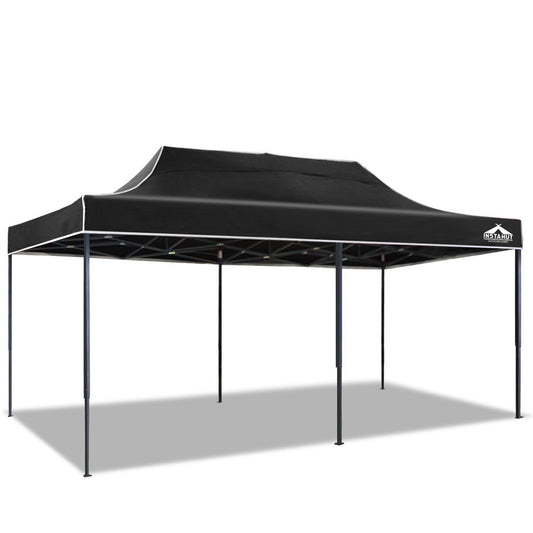 3m x 6m Pop-up Garden Outdoor Gazebo Black