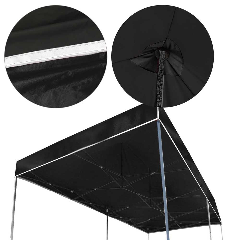 3m x 6m Pop-up Garden Outdoor Gazebo Black