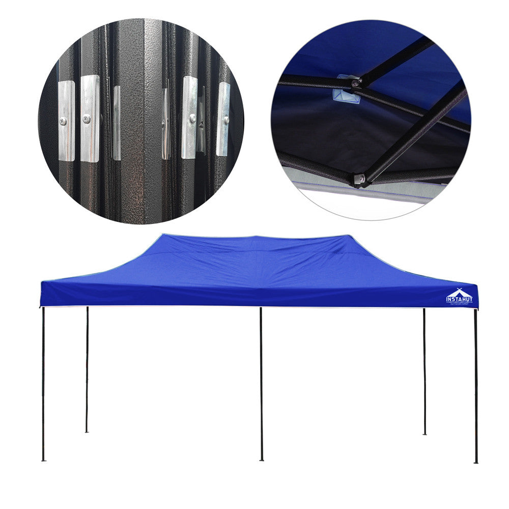 3m x 6m Pop-up Garden Outdoor Gazebo Blue