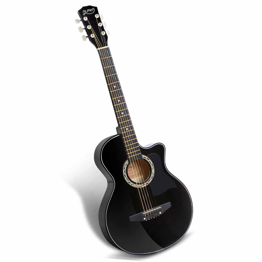 38 Inch Wooden Acoustic Guitar Black