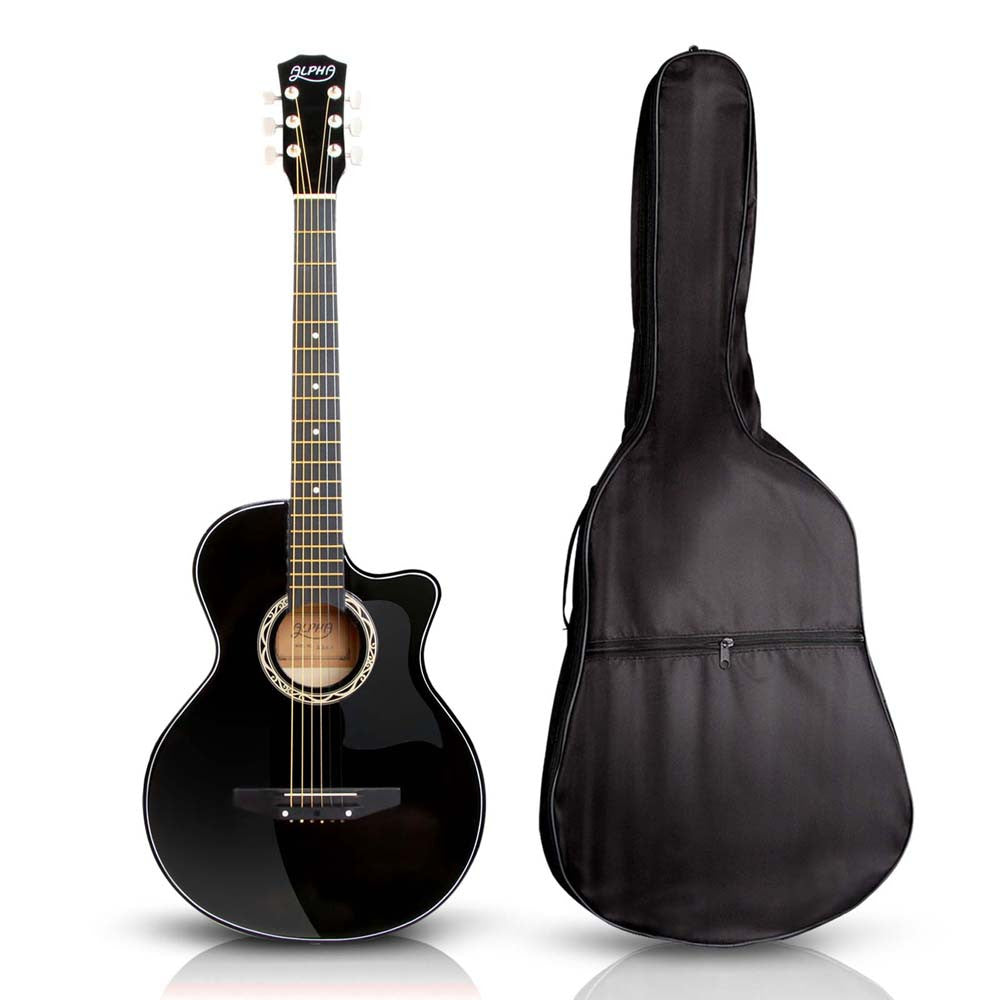 38 Inch Wooden Acoustic Guitar Black