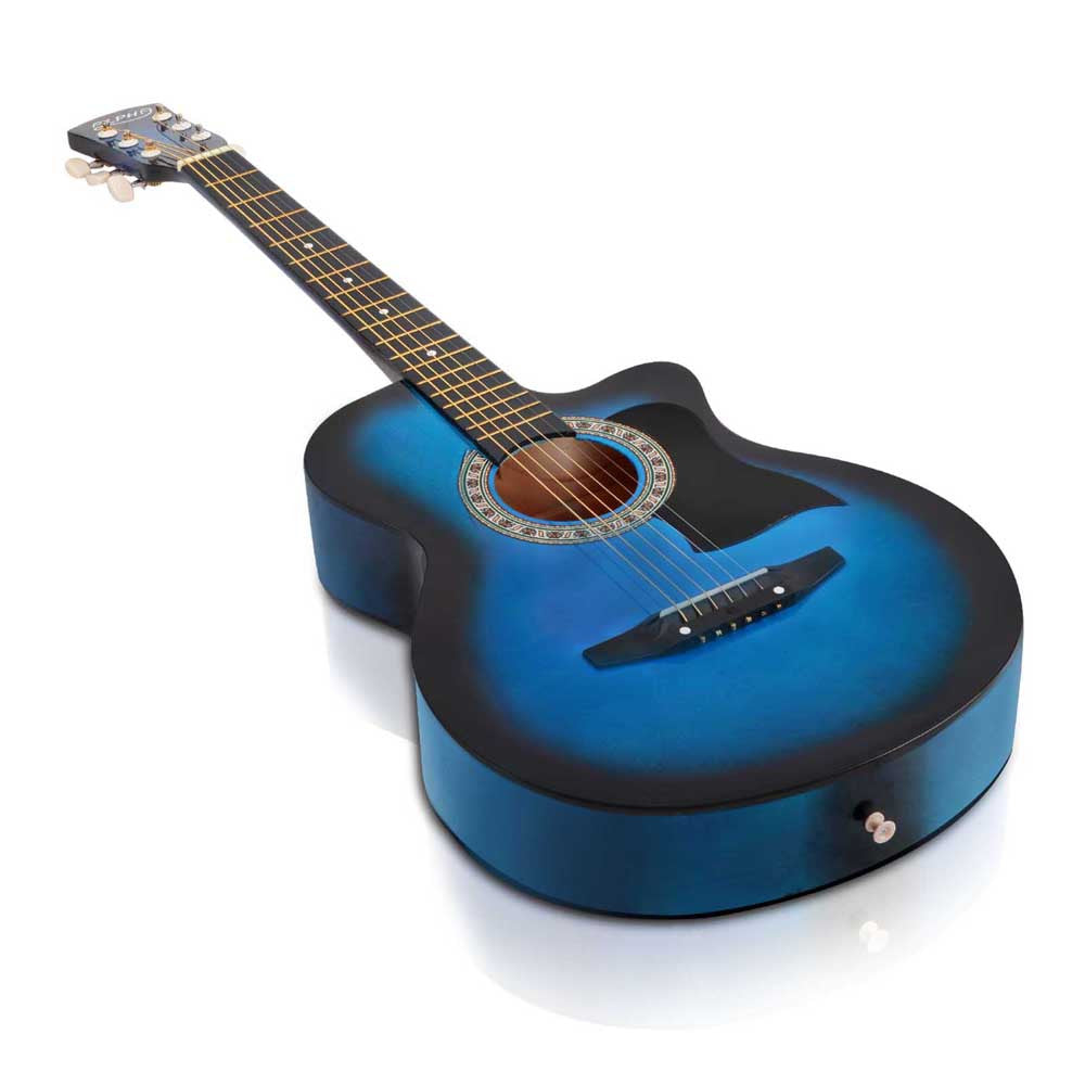 38 Inch Wooden Acoustic Guitar Blue