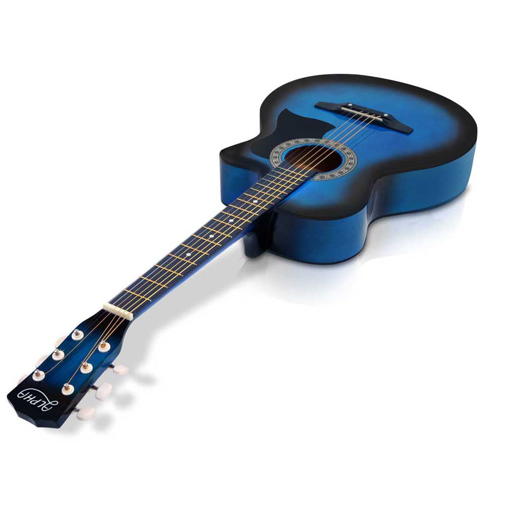 38 Inch Wooden Acoustic Guitar Blue