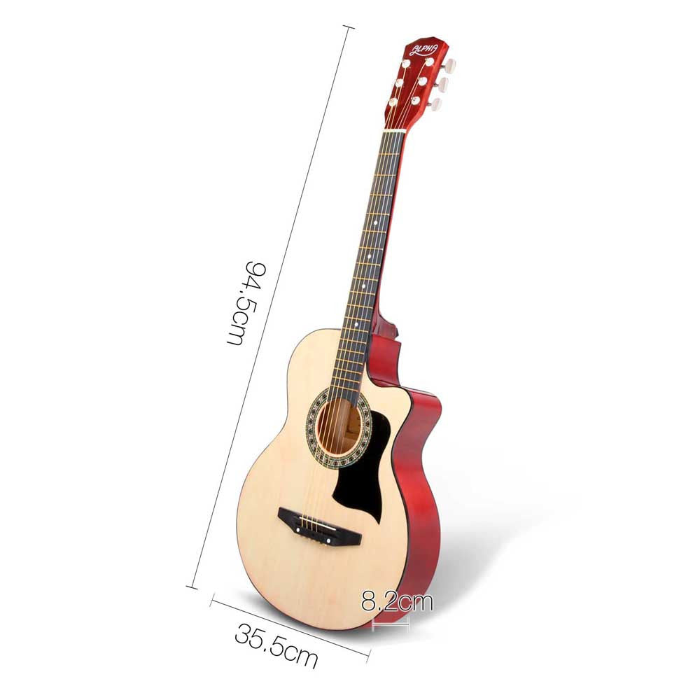 38 Inch Wooden Acoustic Guitar Natural