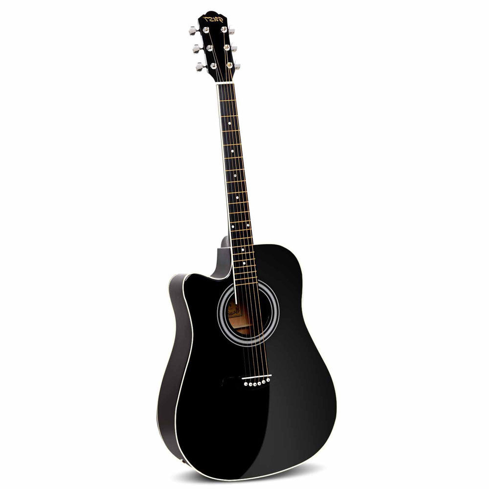 41" 5- Band EQ Electric Acoustic Guitar Full Size Black