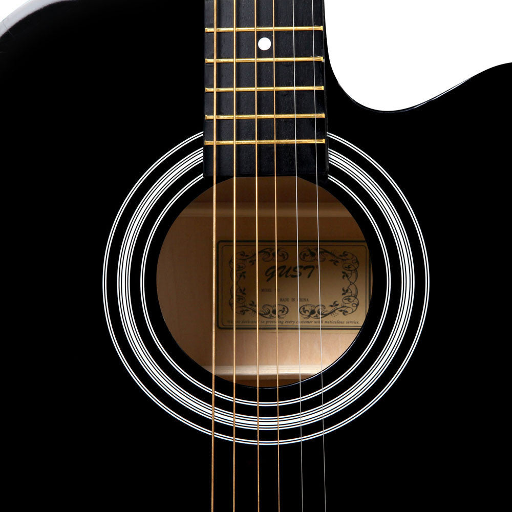 41" 5- Band EQ Electric Acoustic Guitar Full Size Black