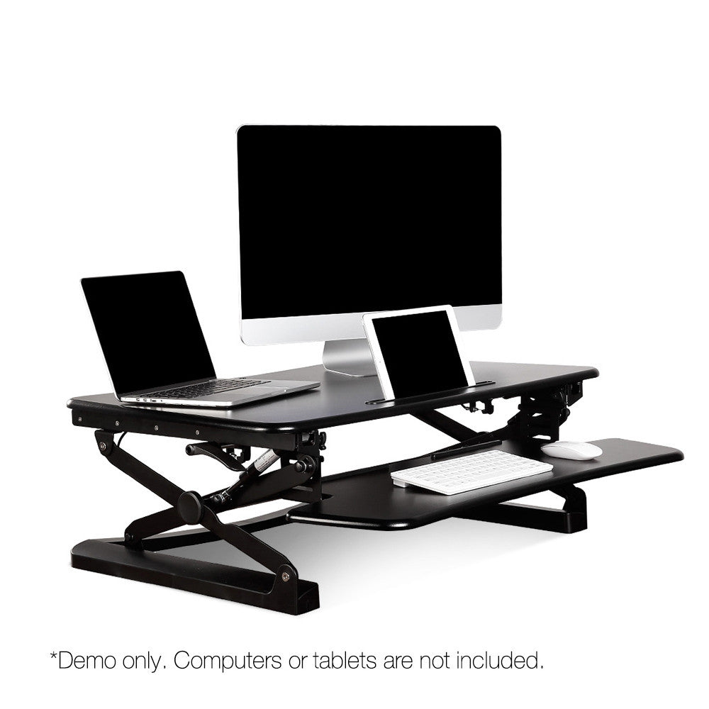 Height Adjustable Standing Desk 90CM - Black