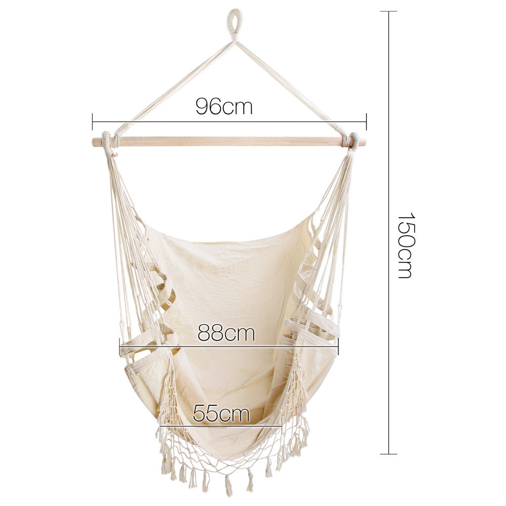 Creamy White Hanging Hammock Chair