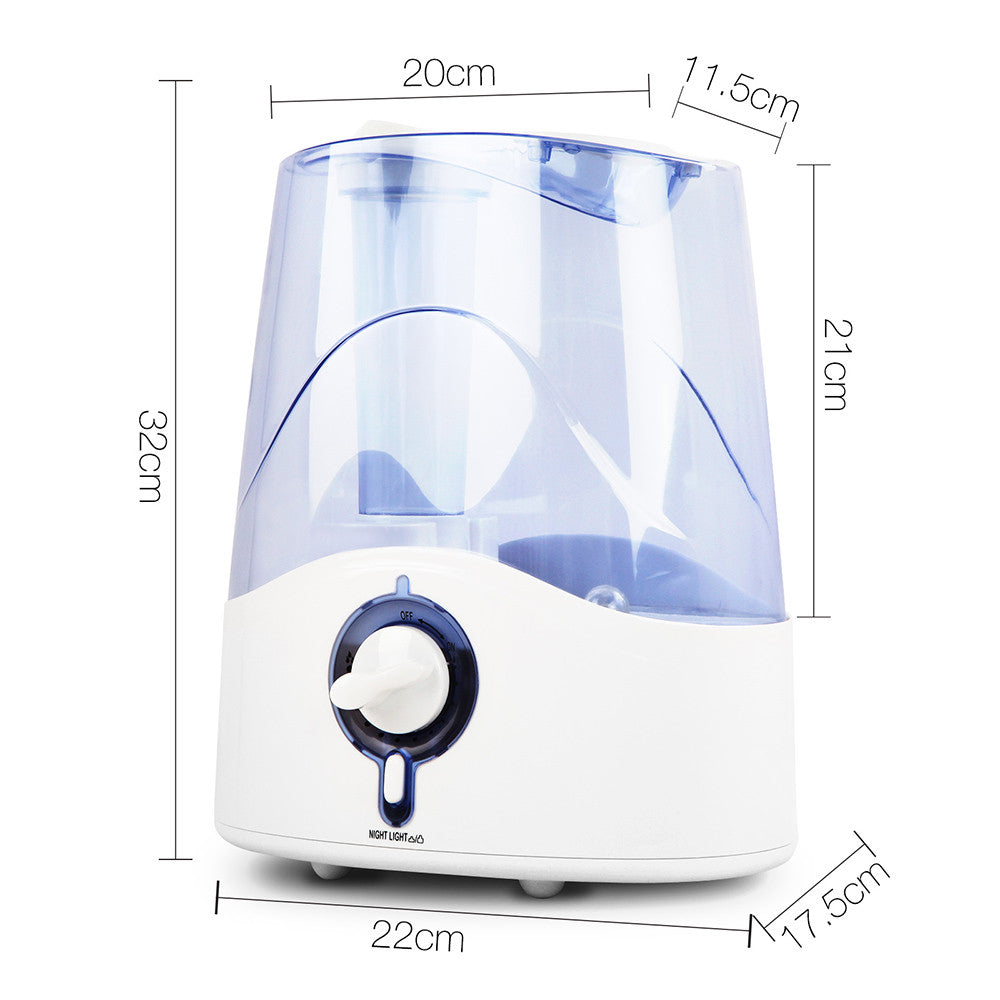 Ultrasonic Cool Mist Air Humidifier 4.5L White Blue