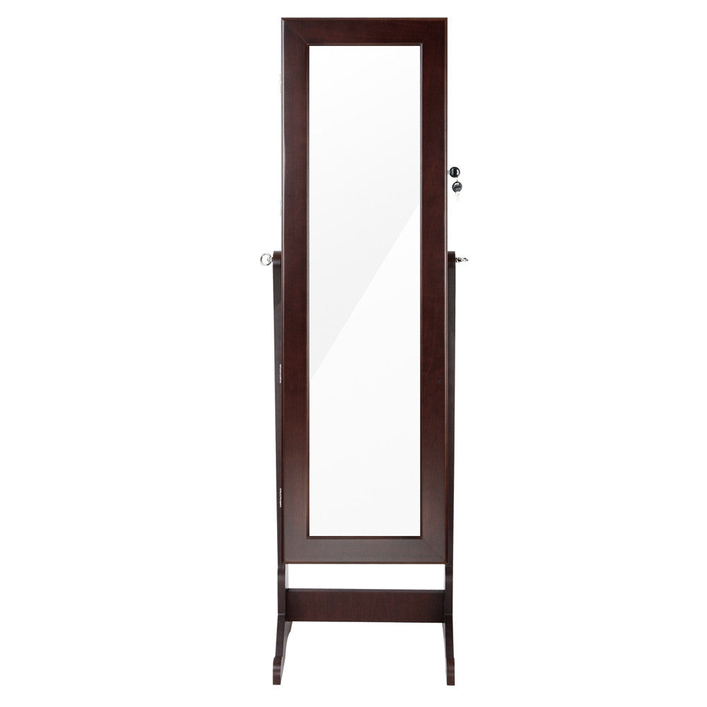 Mirror Jewellery Cabinet Storage 146cm Walnut