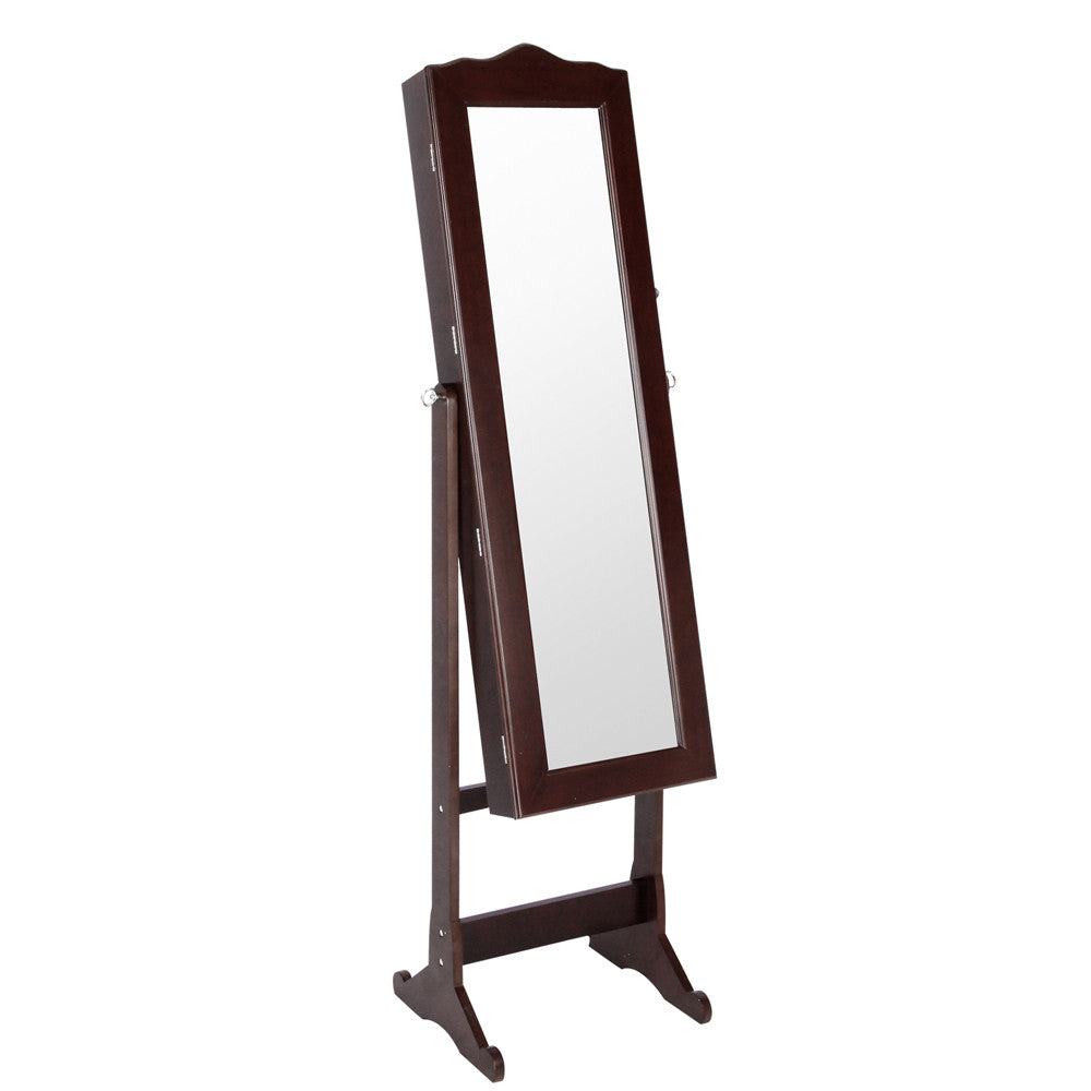 Mirror Jewellery Cabinet Storage 150cm Walnut