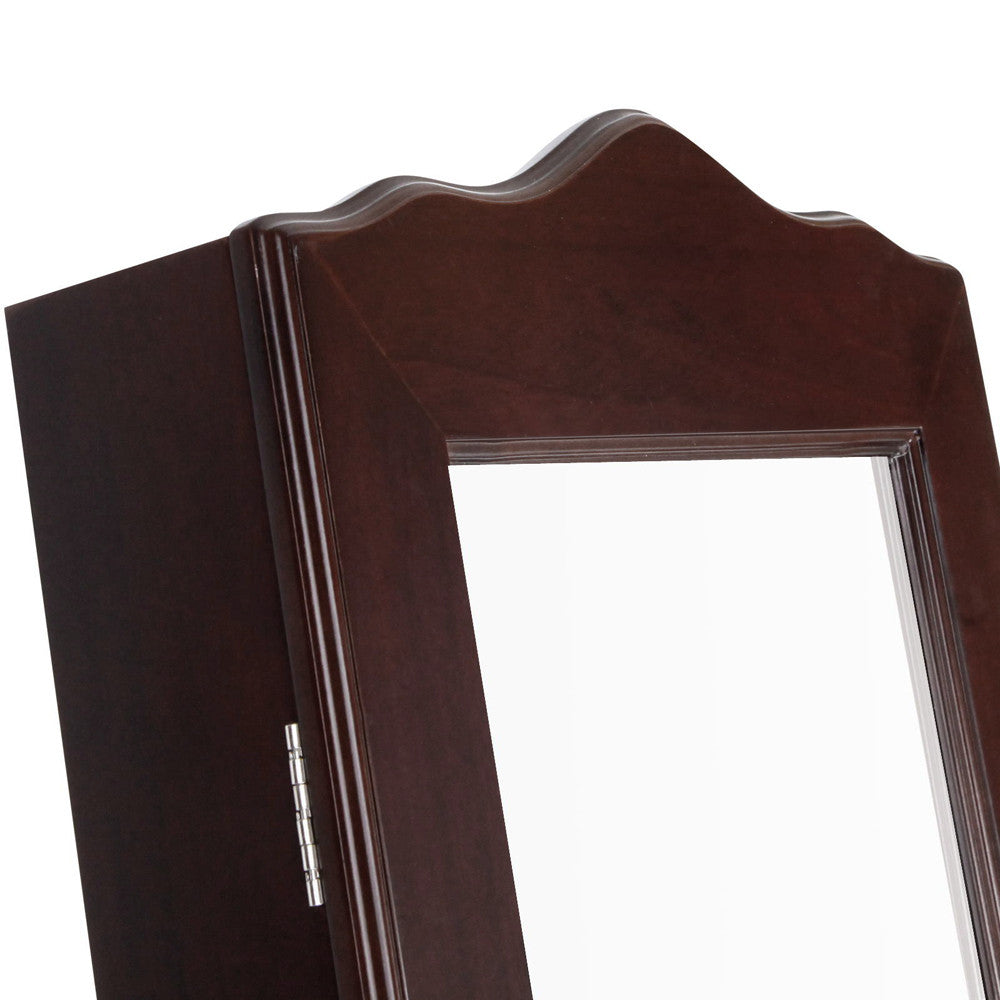 Mirror Jewellery Cabinet Storage 150cm Walnut