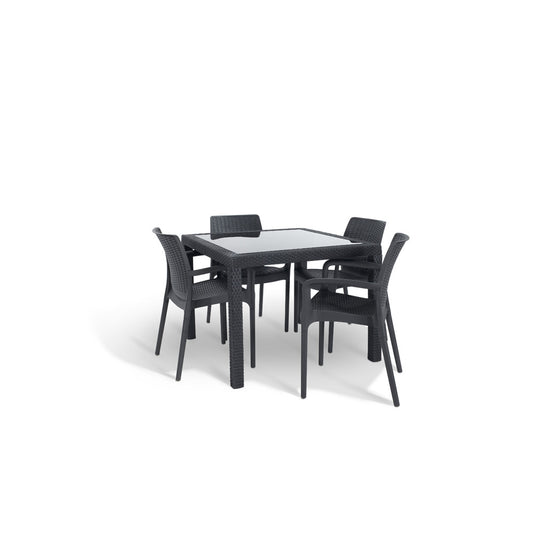 Keter Sumatra Table  w/ 4 Bali Chairs