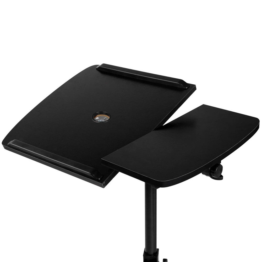 Rotating Mobile Laptop Adjustable Desk w/ USB Cooler Black