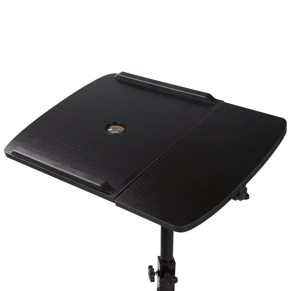 Rotating Mobile Laptop Adjustable Desk w/ USB Cooler Black