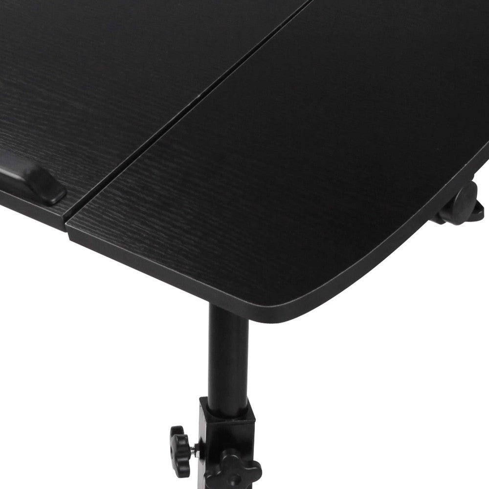 Rotating Mobile Laptop Adjustable Desk w/ USB Cooler Black