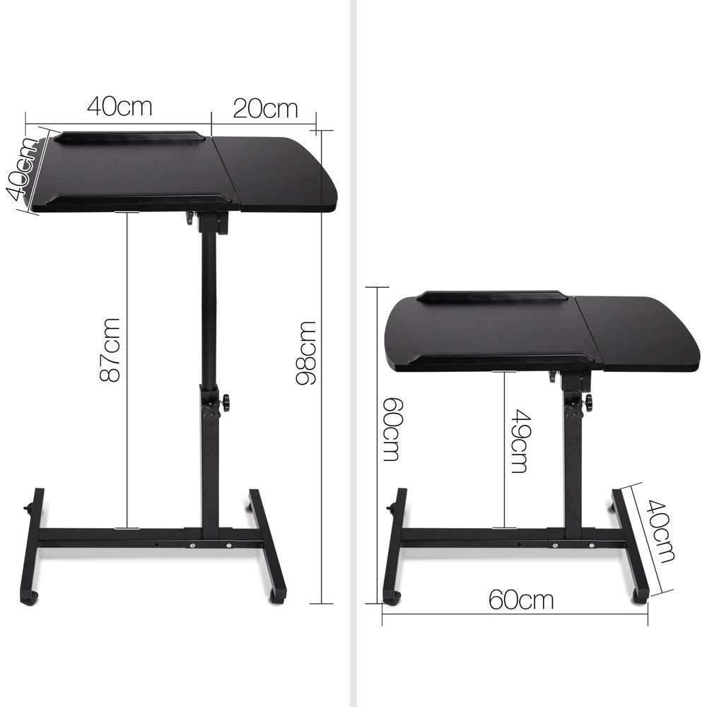 Rotating Mobile Laptop Adjustable Desk Black