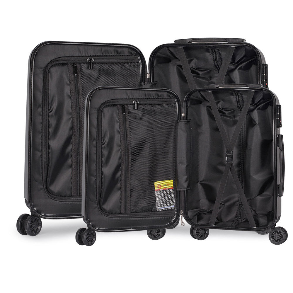 Set of 2 Premium Hard Shell Travel Luggage with TSA Lock - Grey