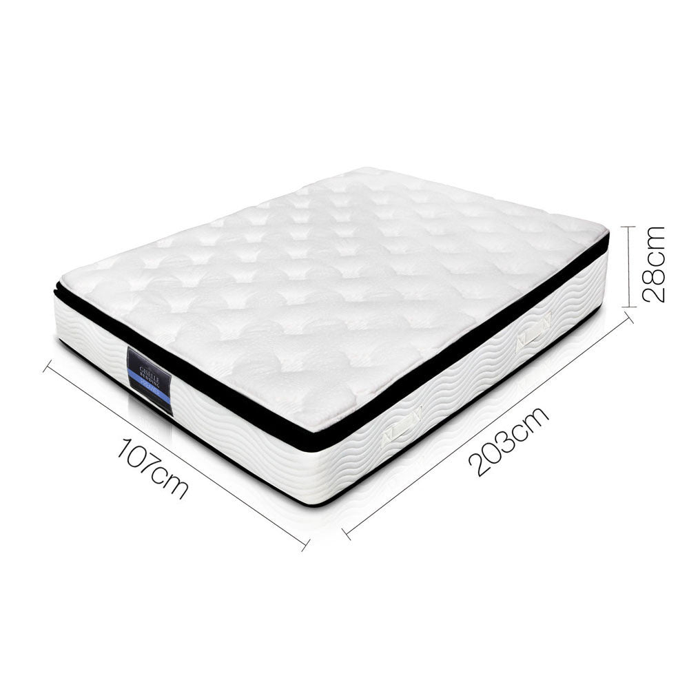 Latex Pillow Top Pocket Spring Mattress King Single