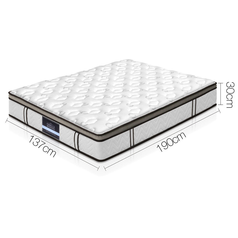 Latex Euro Top Pocket Spring Mattress Back Support Double