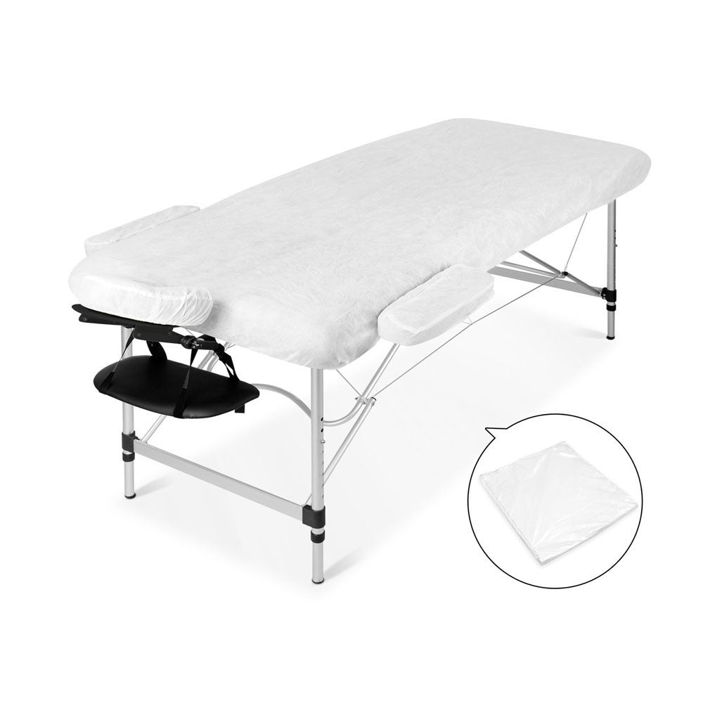 Portable Aluminium 3 Fold Massage Table Chair Bed Black 60cm