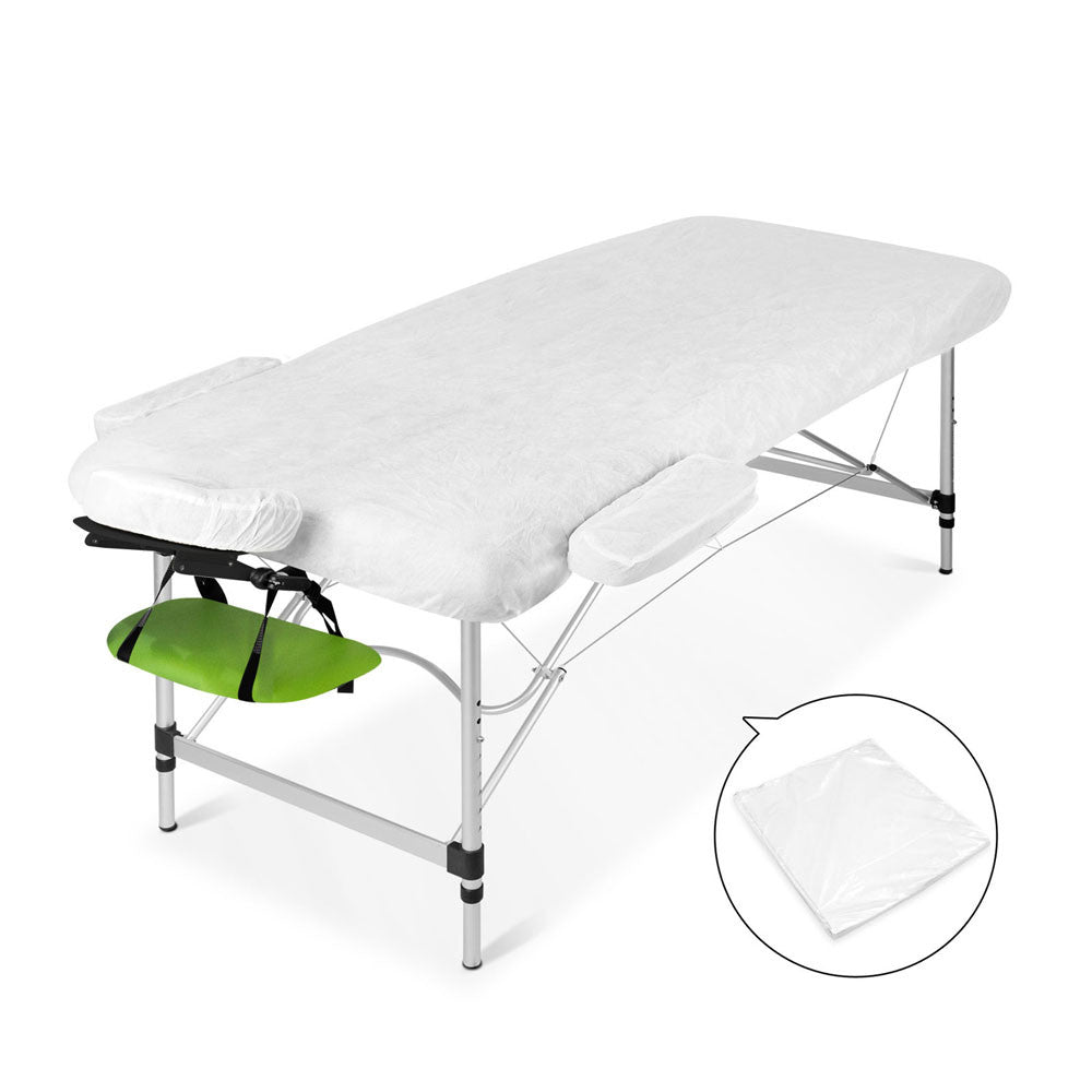 Aluminium Massage Table 3 Fold Green Black