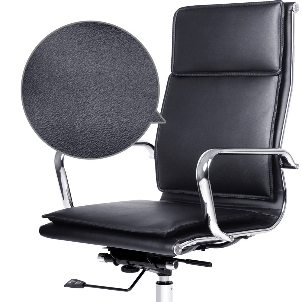 Executive PU Leather Office Computer Chair Black