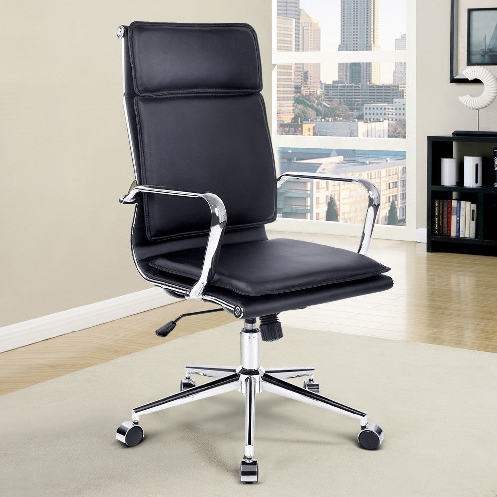 Executive PU Leather Office Computer Chair Black