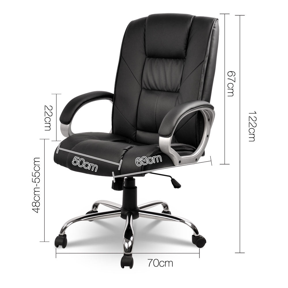 Executive PU Leather Office Computer Chair Black