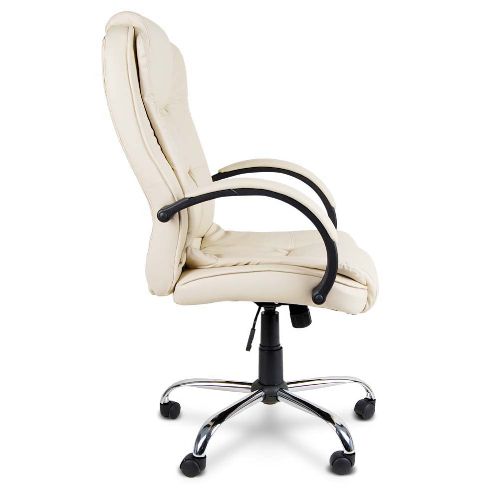 Executive PU Leather Office Computer Chair Beige