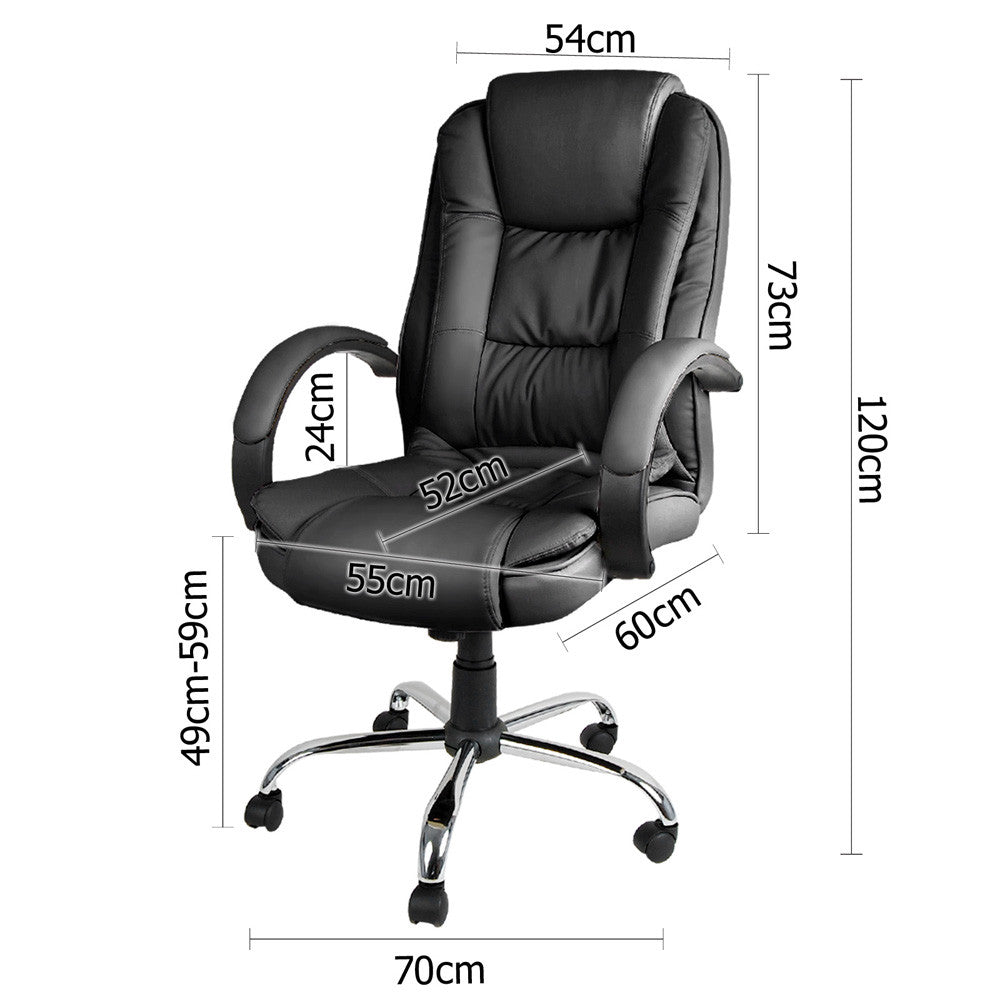 Executive PU Leather Office Computer Chair Black