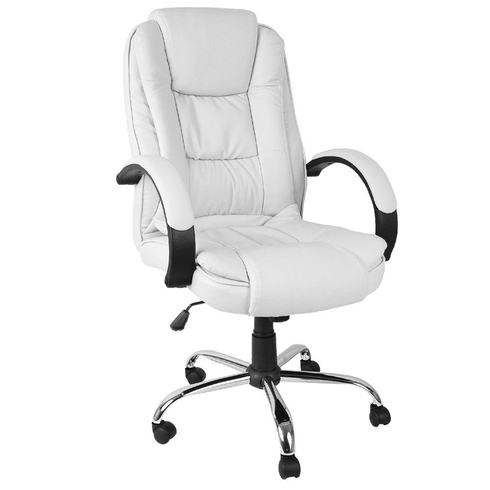 Executive PU Leather Office Computer Chair White