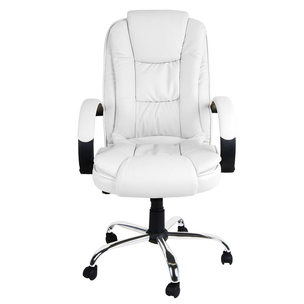 Executive PU Leather Office Computer Chair White