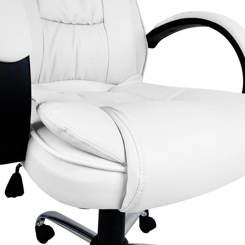 Executive PU Leather Office Computer Chair White