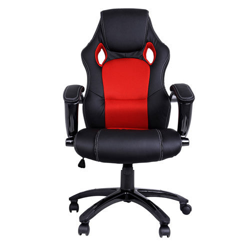 Executive PU Leather Office Computer Chair Black Red