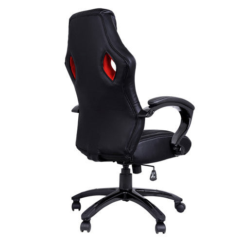 Executive PU Leather Office Computer Chair Black Red