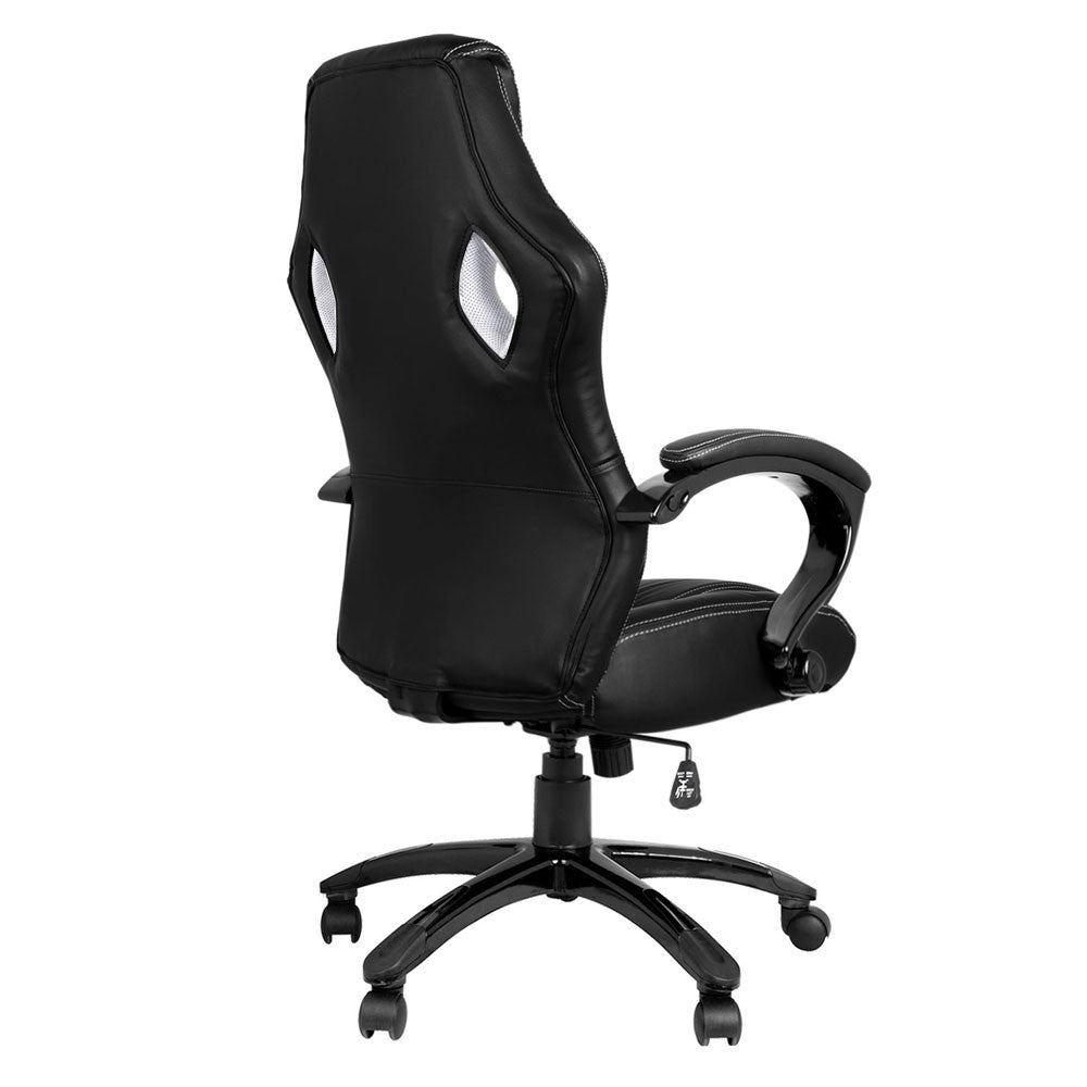 Executive PU Leather Office Computer Chair Black White