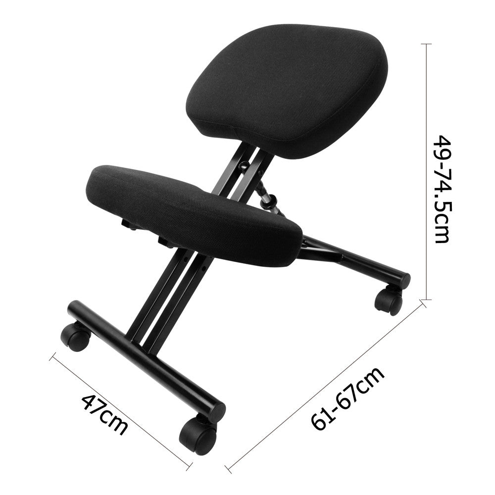 Adjustable Kneeling Chair Office Stool Black