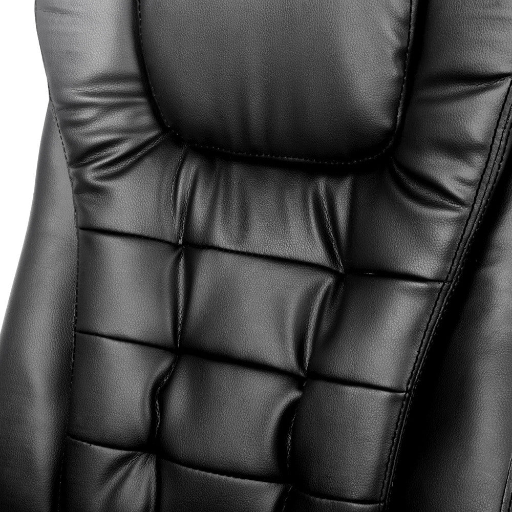 8 Point Massage Executive PU Leather Office Computer Chair Black