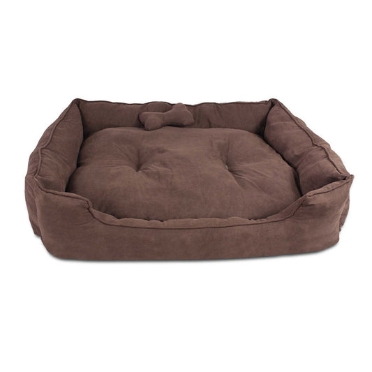 Faux Suede Washable Dog Bed - Large