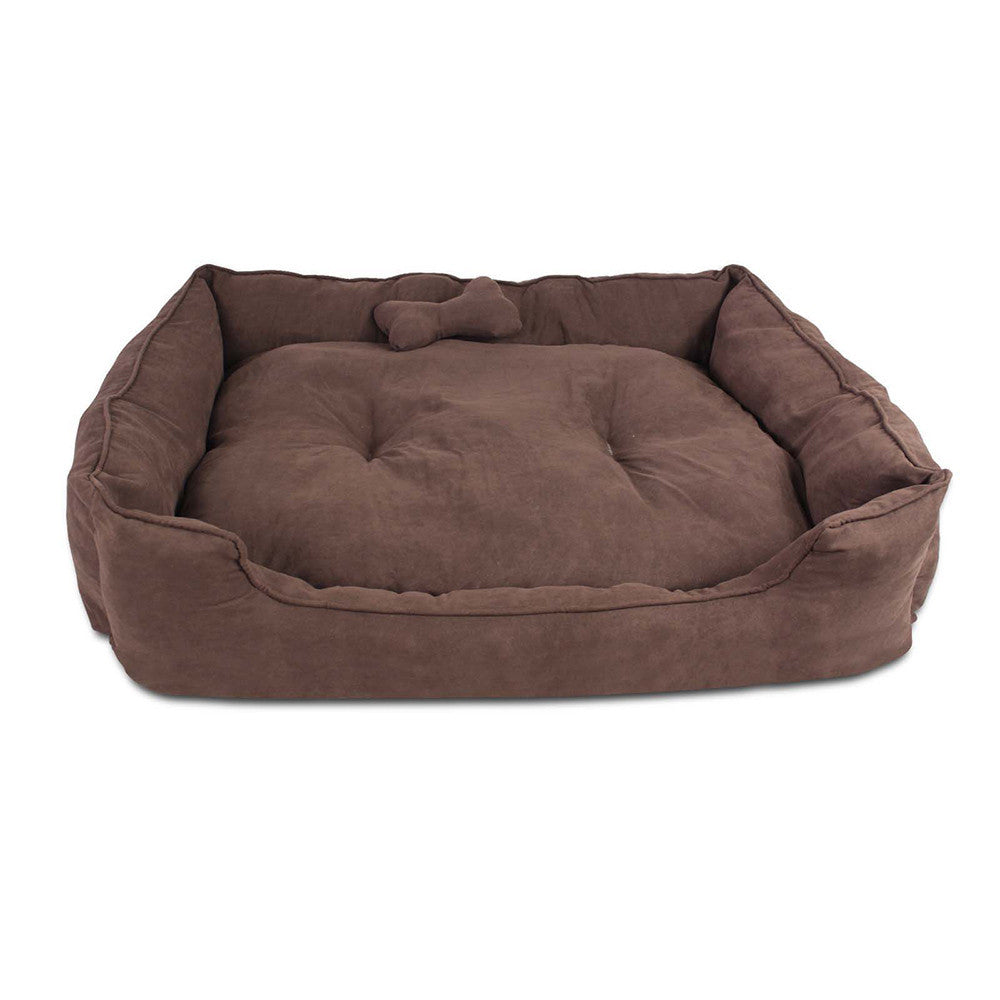 Faux Suede Washable Dog Bed - Medium