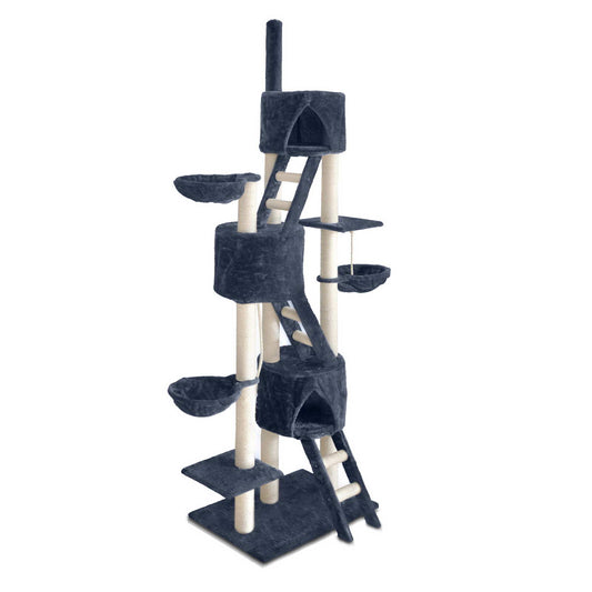 Cat Scratching Poles Post Furniture Tree 244cm Dark Grey