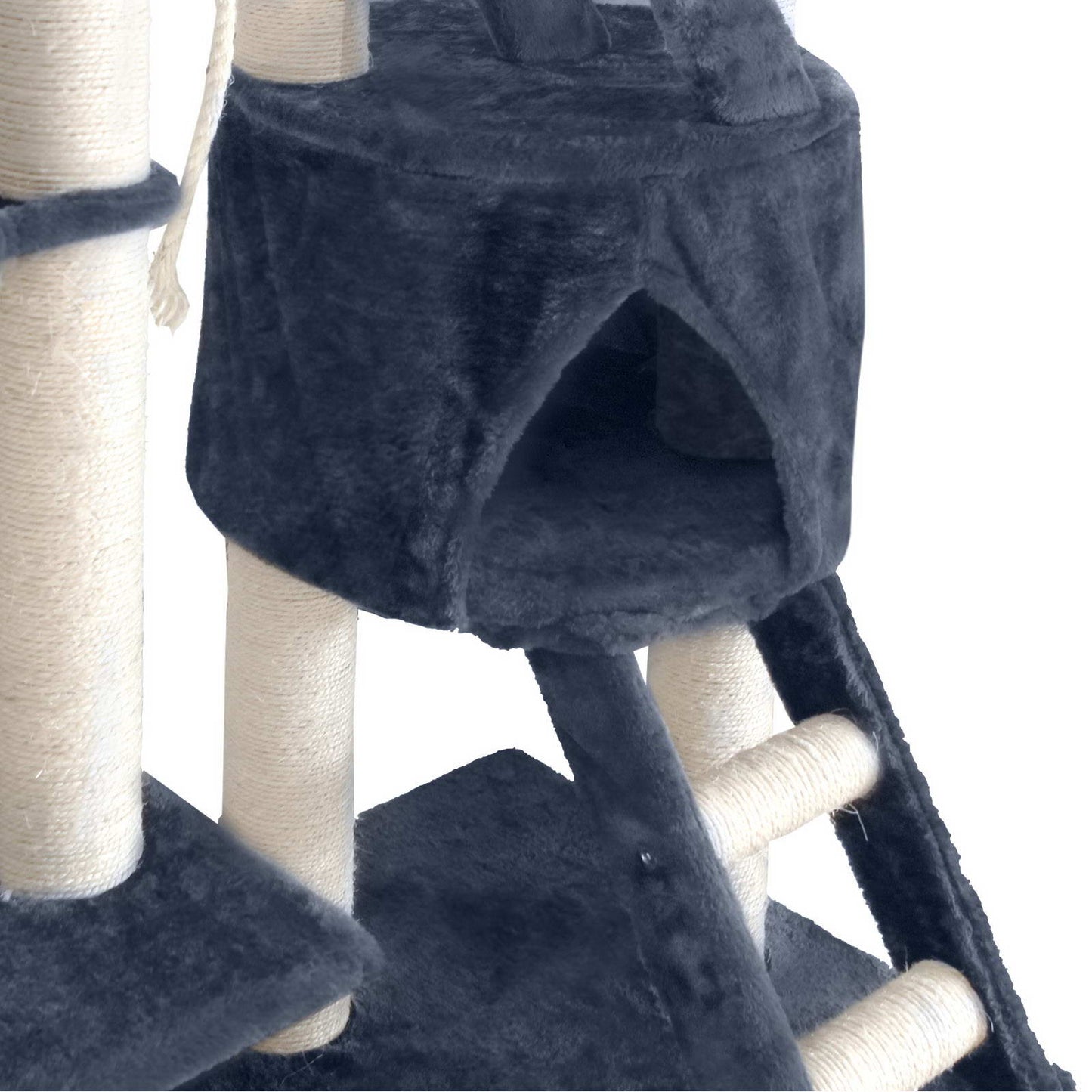 Cat Scratching Poles Post Furniture Tree 244cm Dark Grey