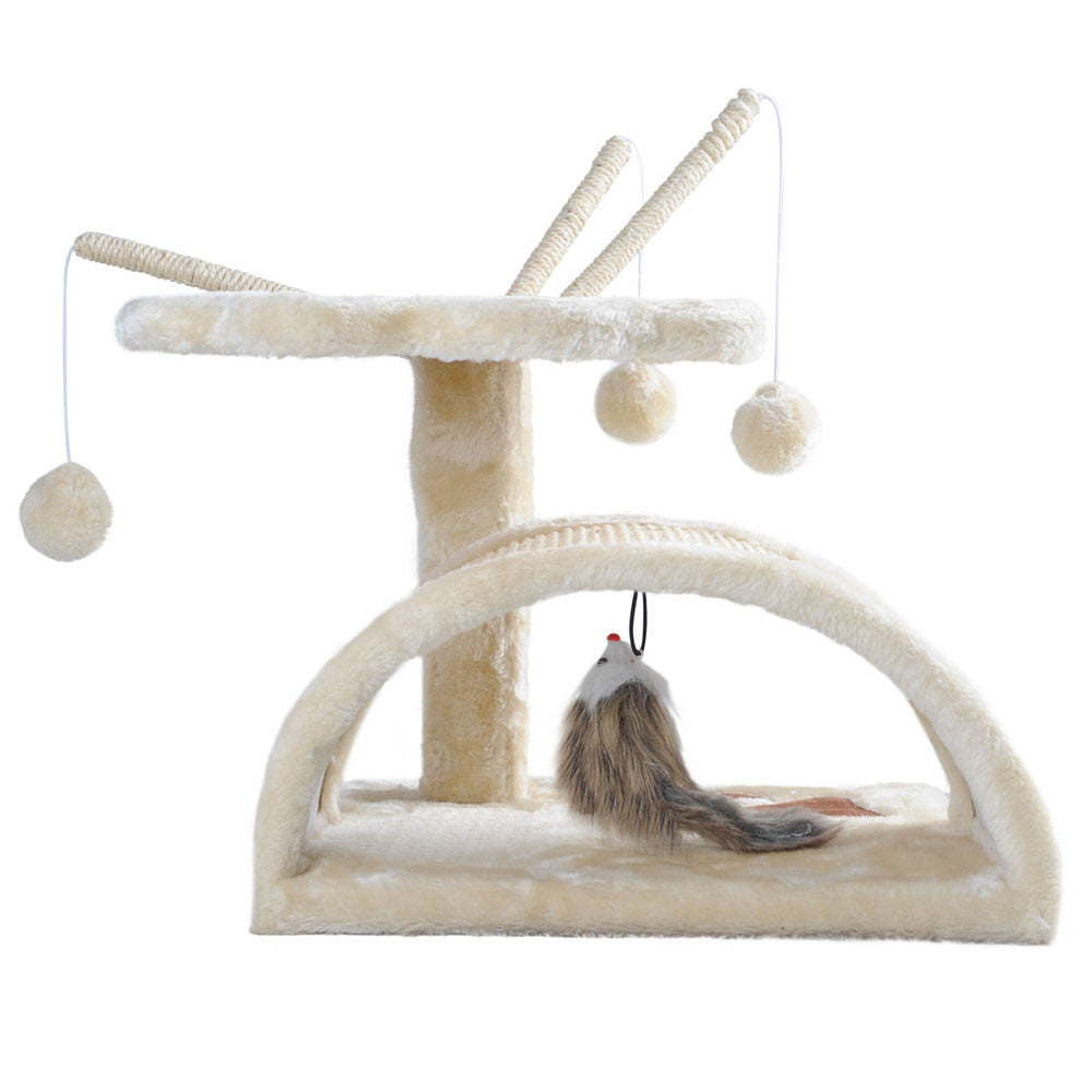 Cat Scratching Poles Post Furniture Tree House Beige