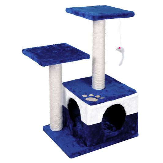 Cat Scratching Poles Post Furniture Tree House Blue