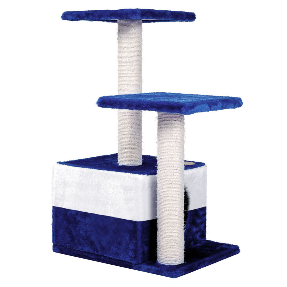 Cat Scratching Poles Post Furniture Tree House Blue