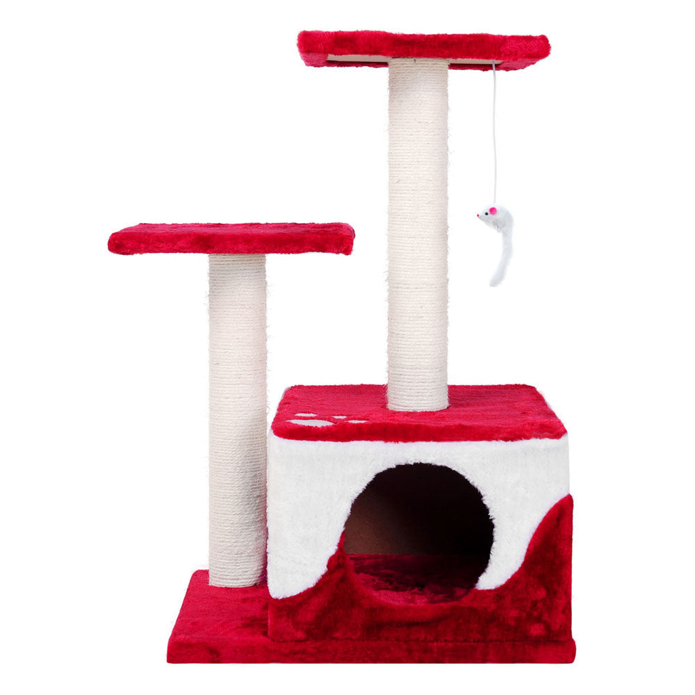 Cat Scratching Poles Post Furniture Tree House Red