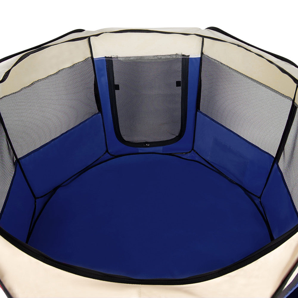 Pet Dog Puppy Cat Exercise Playpen Crate Cage Tent Blue