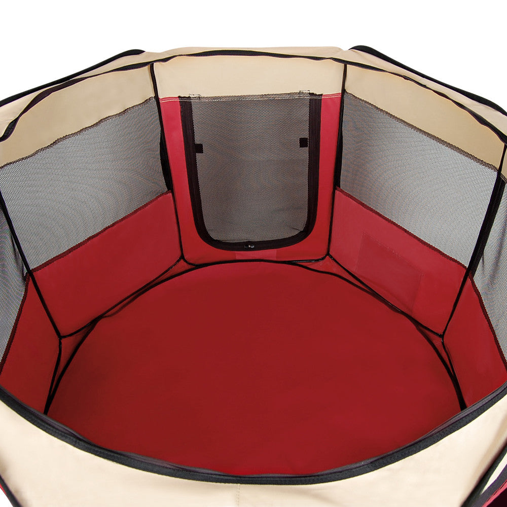 Pet Dog Puppy Cat Exercise Playpen Crate Cage Tent Red