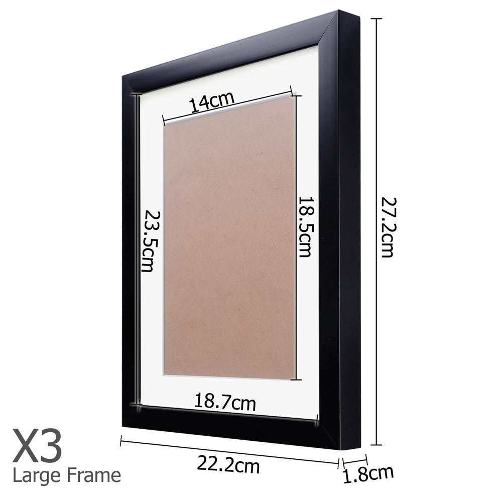 11 pcs Photo Frames Set Wall Black